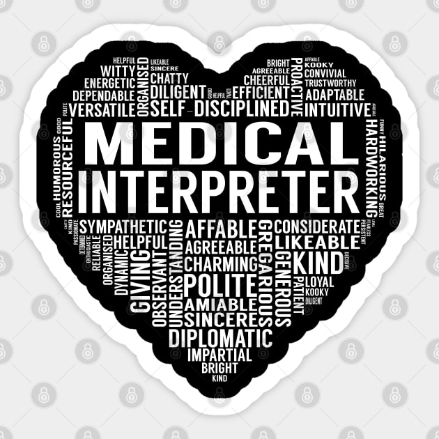 Medical Interpreter Heart Sticker by LotusTee